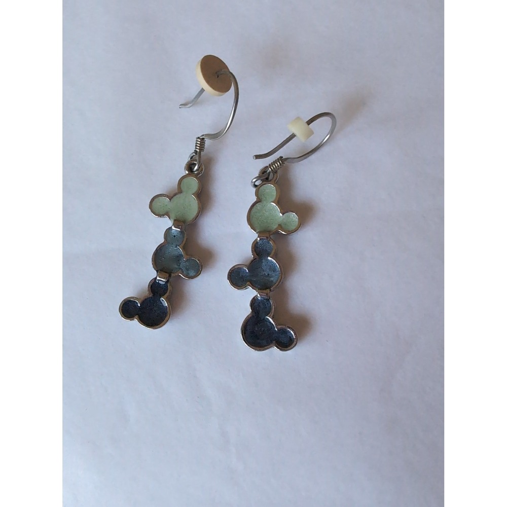 Mickey Mouse Blue Dangle Earrings